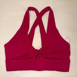 Women's Fabletics Hot Pink Cross front & Back Sports Bra